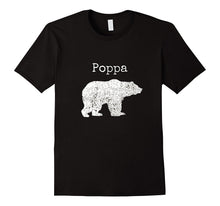 Mens Mens Poppa Bear T-Shirt for Dads and Grandpas Father's Day