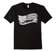 American Flag T-Shirt With Crocodile Alligator Vintage Look
