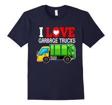 I Heart Love Garbage Trucks Shirt | Little Boys Kids T-Shirt