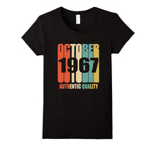 Retro October 1967 T-Shirt 50 Yrs Old Bday 50th Birthday Tee