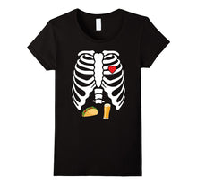 Skeleton Pregnancy Tacos Beer XRay Rib Cage Halloween TShirt