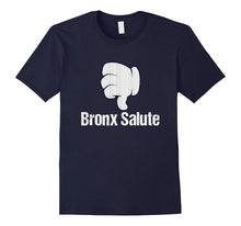 Bronx Salute Thumbs Down Pinstripe New York Baseball T-Shirt