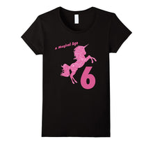 Kids 6th Birthday Unicorn Gift T-Shirt for 6 Year Old Girls