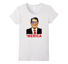 'Merica Ronald Reagan Patriotic Sunglasses USA Funny T-Shirt