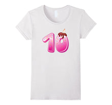 10th Birthday Shirt Birthday Girl 10 Chocolate Candle TShirt