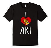I Love Heart Art Arts Lover Artist Funny Novelty T-Shirt