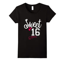 16th Birthday Shirt Gift Sweet Sixteen 16 Script Varsity