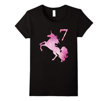 Kids 7th Birthday Unicorn Gift T-Shirt for 7 Year Old Girls