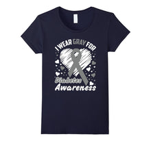 I Wear Gray for Diabetes Awareness T-Shirt, Grey Ribbon