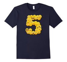 Cute Fifth Birthday Party 5th Emojis T-Shirt Born 2012
