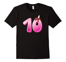 10th Birthday Shirt Birthday Girl 10 Chocolate Candle TShirt