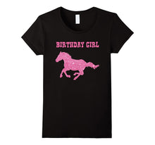 Kids Birthday Girl Horse Bling Gift T-Shirt for Girls