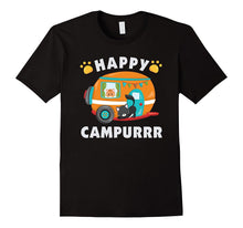 Happy Campurrr T-Shirt Funny Camping With Cats Camper