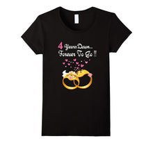 4 Years Anniversary Gift 4th Wedding Married Couple T-Shirt