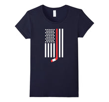 Hockey Stick and Teeth American Flag T Shirt Youth and Adult