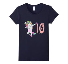 Tenth 10th Birthday Unicorn Dab Tshirt