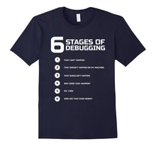 6 Stages of Debugging T-Shirt Bug Coding Computer Programmer