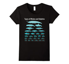 28 Types of Whales and Dolphins - Educational T-Shirt