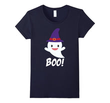 Cute Ghost Little Witch Boo Pumpkin Halloween Funny T-Shirt