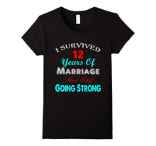 12th Wedding Anniversary Tshirt Marriage Husband Wife Couple