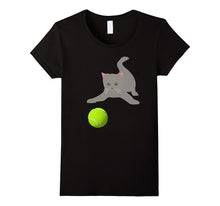 Little Kitten Playing With a Tennis Ball Tshirt Kitty Cat