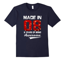 9th Birthday Gift T-Shirt Made in 2008 Awesome 9 Years Old
