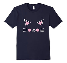 Cute Cat Face Halloween Costume Black Tshirt Gift Womens Kid