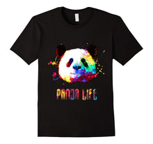 Panda Bear Life Rainbow Watercolor Bright Splatter Shirt