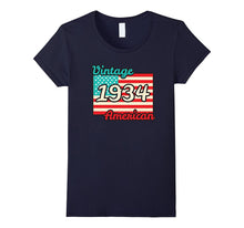 1934 Birthday Vintage American Flag Patriotic Shirt