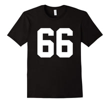 #66 Team Sports Jersey Number Front & Back Player / Fan Tee