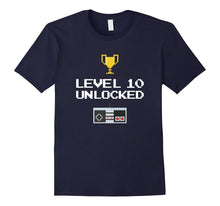 10th Birthday Gift 10 Year Old Level Up Retro Gamer Tshirt
