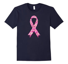 Breast Cancer Awareness Pink Floral Flowers Ribbon T-Shirt