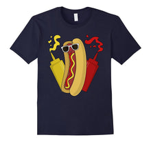 Hot Dog Ketchup & Mustard Sunglasses T-Shirt