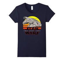 Star Wars Last Jedi Millennium Falcon Retro Logo T-Shirt