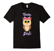 Team Girl Pink Owl Theme Tee T Shirt for Gender Reveal Party