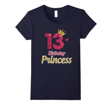 13th Birthday Girl T-Shirt Princess Crown - Gifts Childrens
