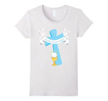 First Communion Shirt Blue Cross Son Grandson Boy Christian