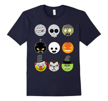 Funny Halloween Emoji T-Shirt Zombie Pumpkin Halloween Tee