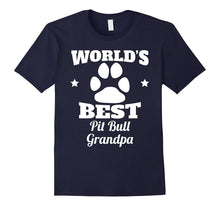 Men's World's Best Pit Bull Grandpa Dog Lover T-Shirt