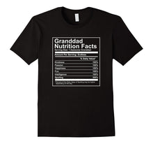 Granddad Nutrition Facts Shirt Nutritional Father's Day Gift