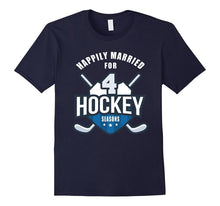 4th Wedding Anniversary T-Shirt Hockey Couple Gift Tee
