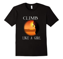 Climb Like a Girl Rock Climbing Distressed T Shirt