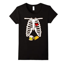 Funny X-Ray Skeleton Pregnancy Taco Beer Halloween Shirt Fun