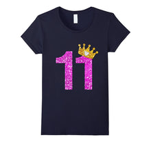 11th Birthday Girl Shirt Princess Crown Pink