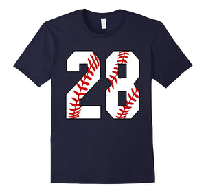 #28 Baseball Laces Baseball Mom Jersey Love Baseball T-Shirt