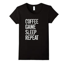 Funny Gamer Gift Shirt - Coffee Game Sleep Repeat T-Shirt