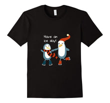Ice Skating T-Shirt, Hocky Figure Skate Fun Cute Penguin Tee