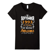 24th Birthday Awesome September 1993 T-Shirt, Birthday Gift