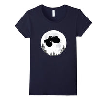 Flying Jumping MONSTER TRUCK Over the Moon Tshirt for Men An