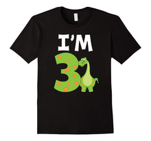 I'm 3 Three 3rd Birthday T-Shirt Kids 3 Year Old Dinosaur